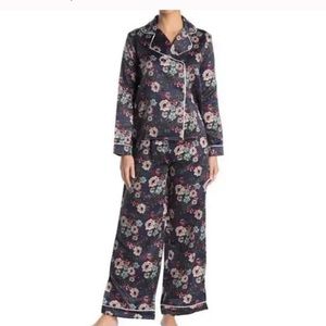 Nanette Lepore Satin Floral 2-Piece Pajama Set Size XL